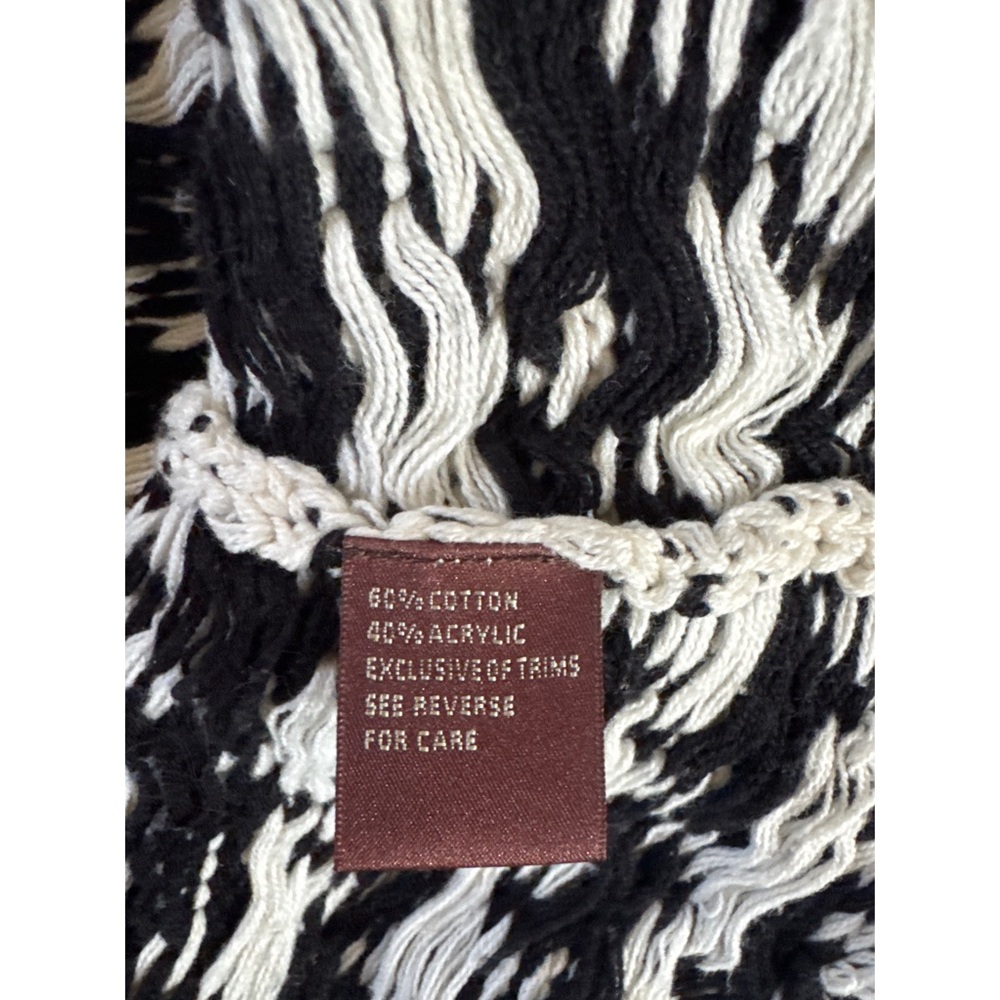 525 AMERICA  Black and White Houndstooth Sweater Jacket Size Small - Picture 6 of 7